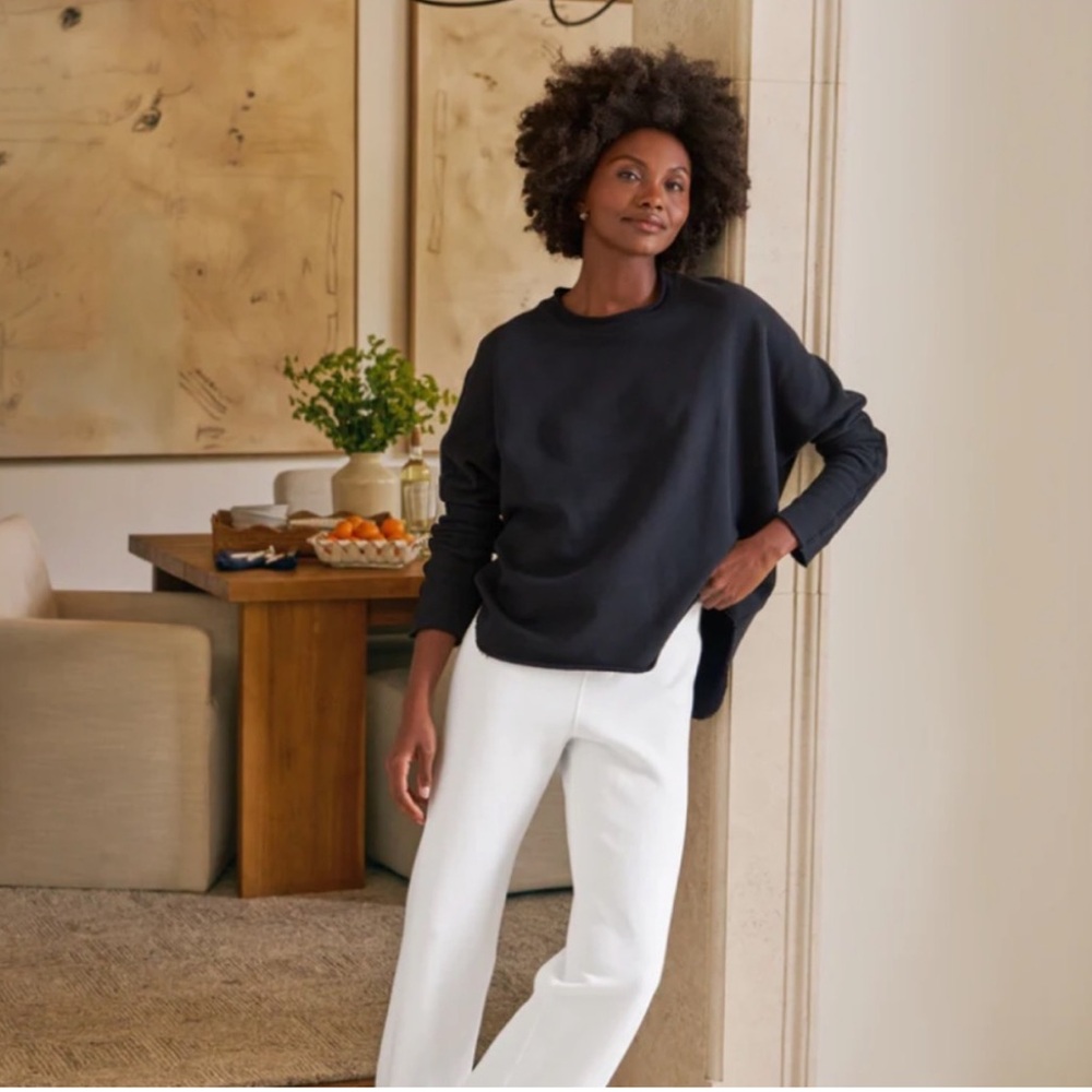 Frank & Eileen Sweatshirt Anna Capulet Triple Fleece Crewneck in Navy